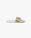 Men's White Embroidered Terry Slides