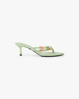 Women's Mint Beaded Heeled Sandals