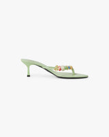 Women's Mint Beaded Heeled Sandals