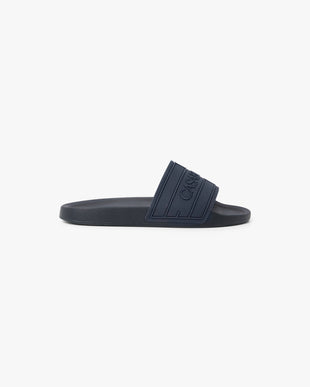 Men's Blue Logo Pool Slides