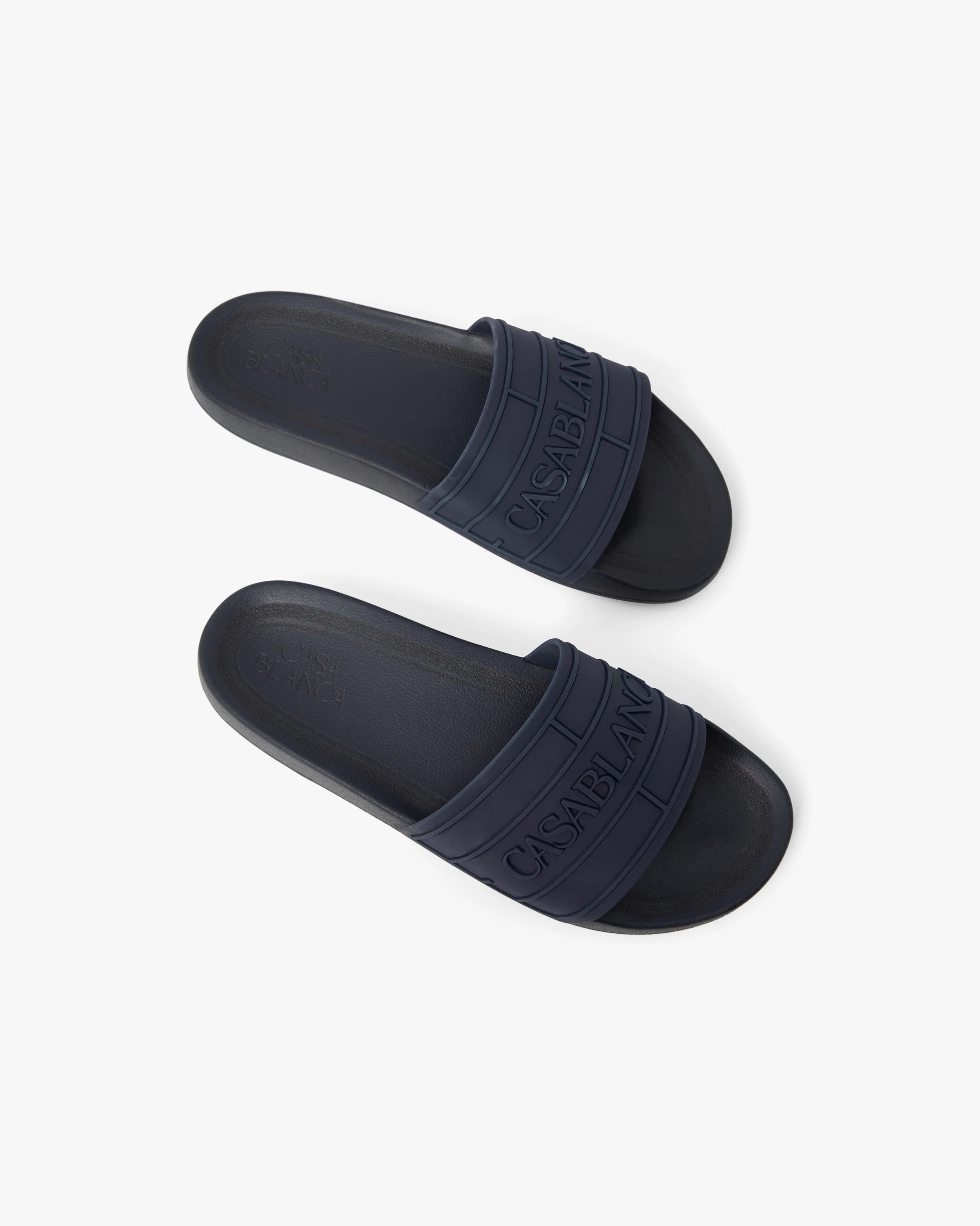 Men's Blue Logo Pool Slides