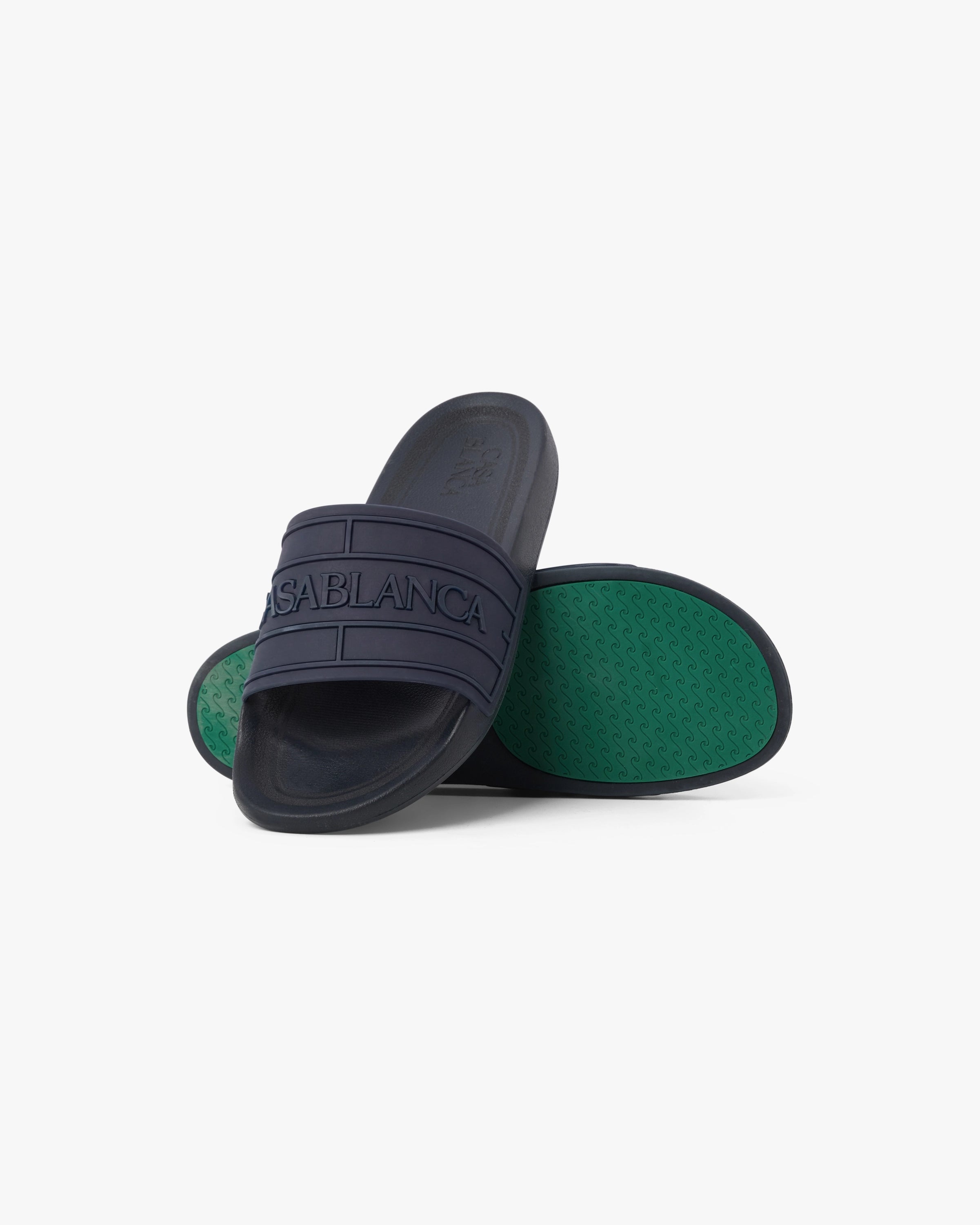 Men's Blue Logo Pool Slides