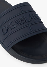 Men's Blue Logo Pool Slides