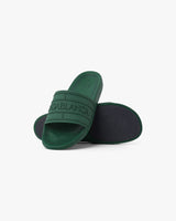 Men's Green Logo Pool Slides
