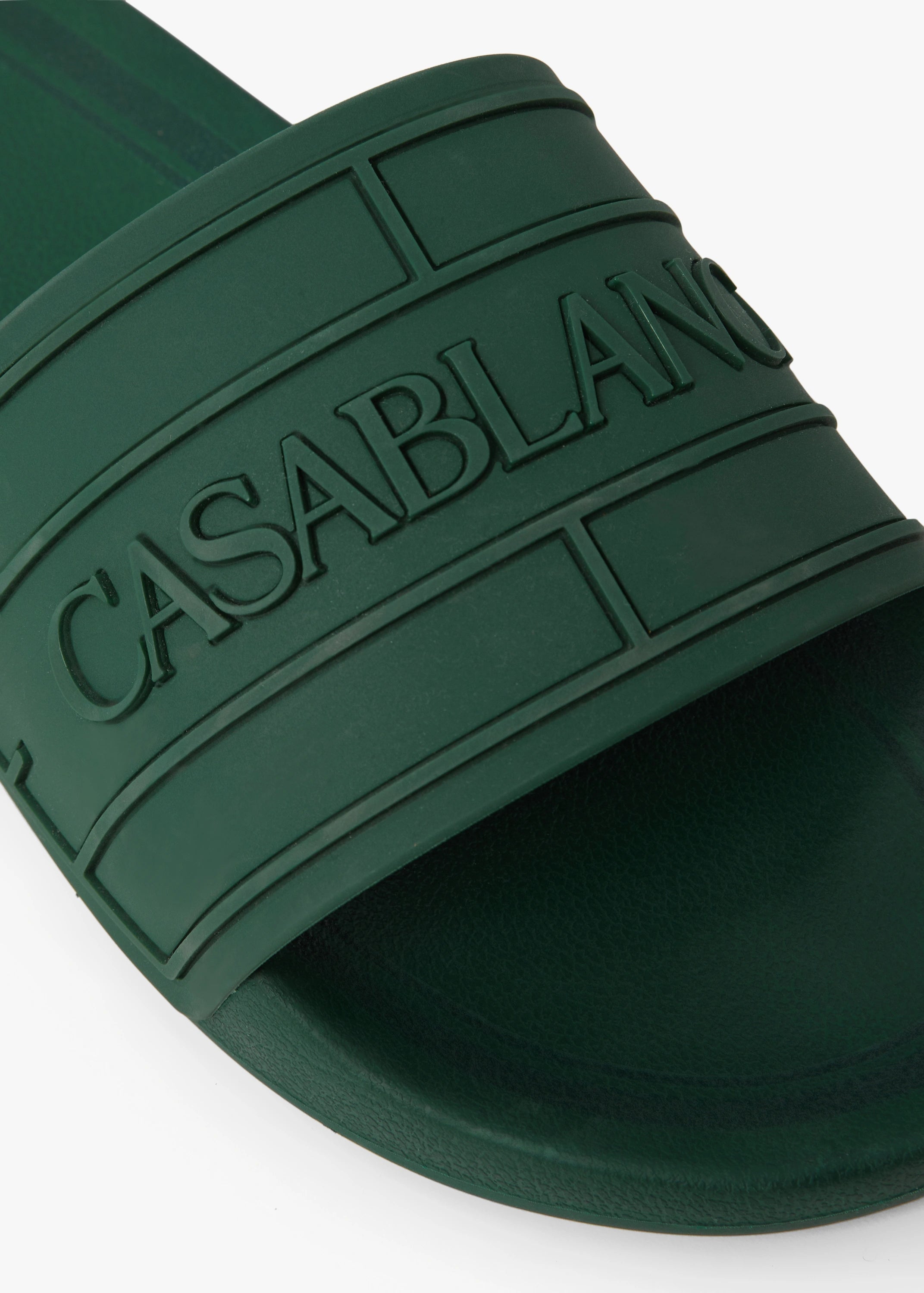 Men's Green Logo Pool Slides