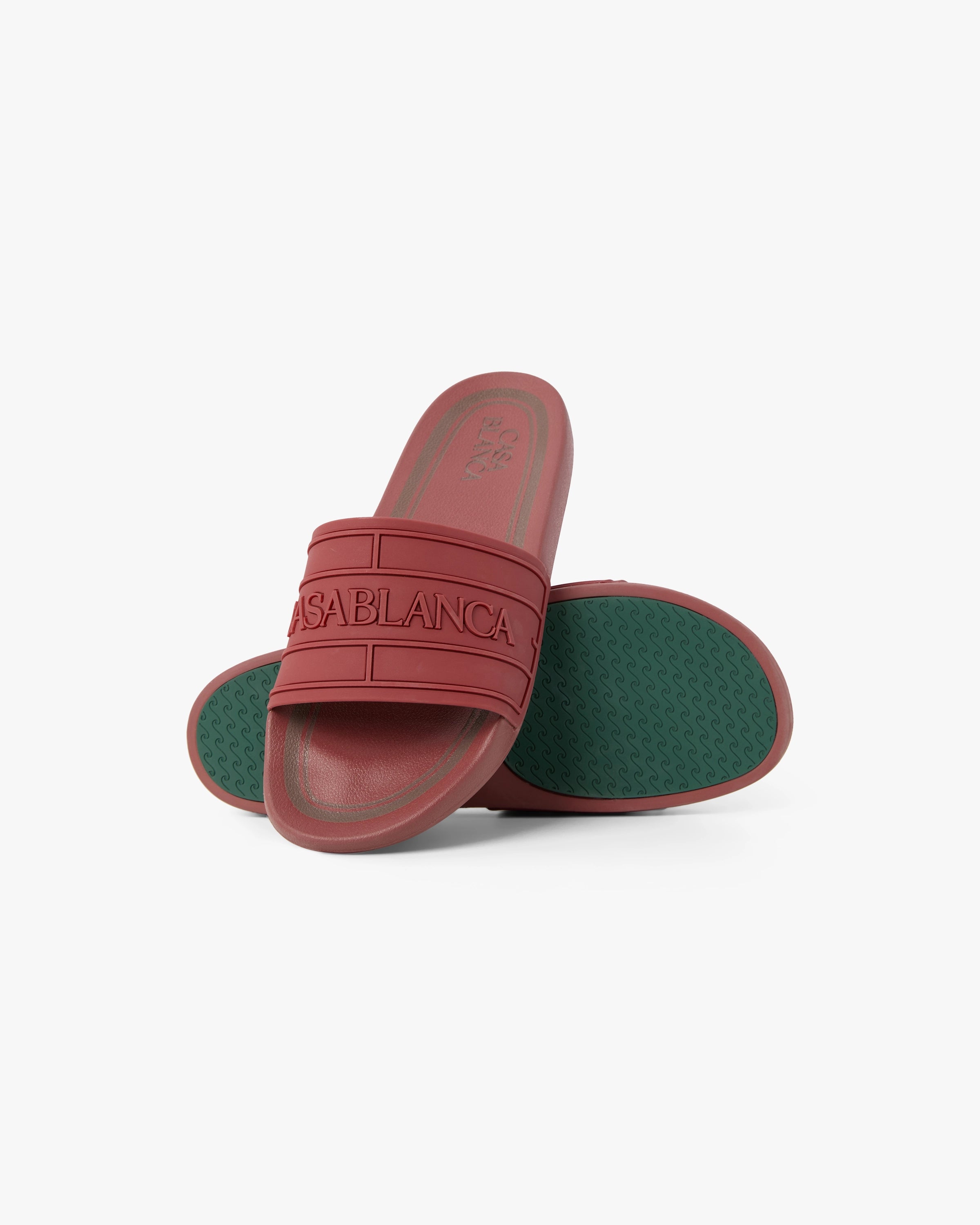 Men's Burgundy Logo Pool Slides
