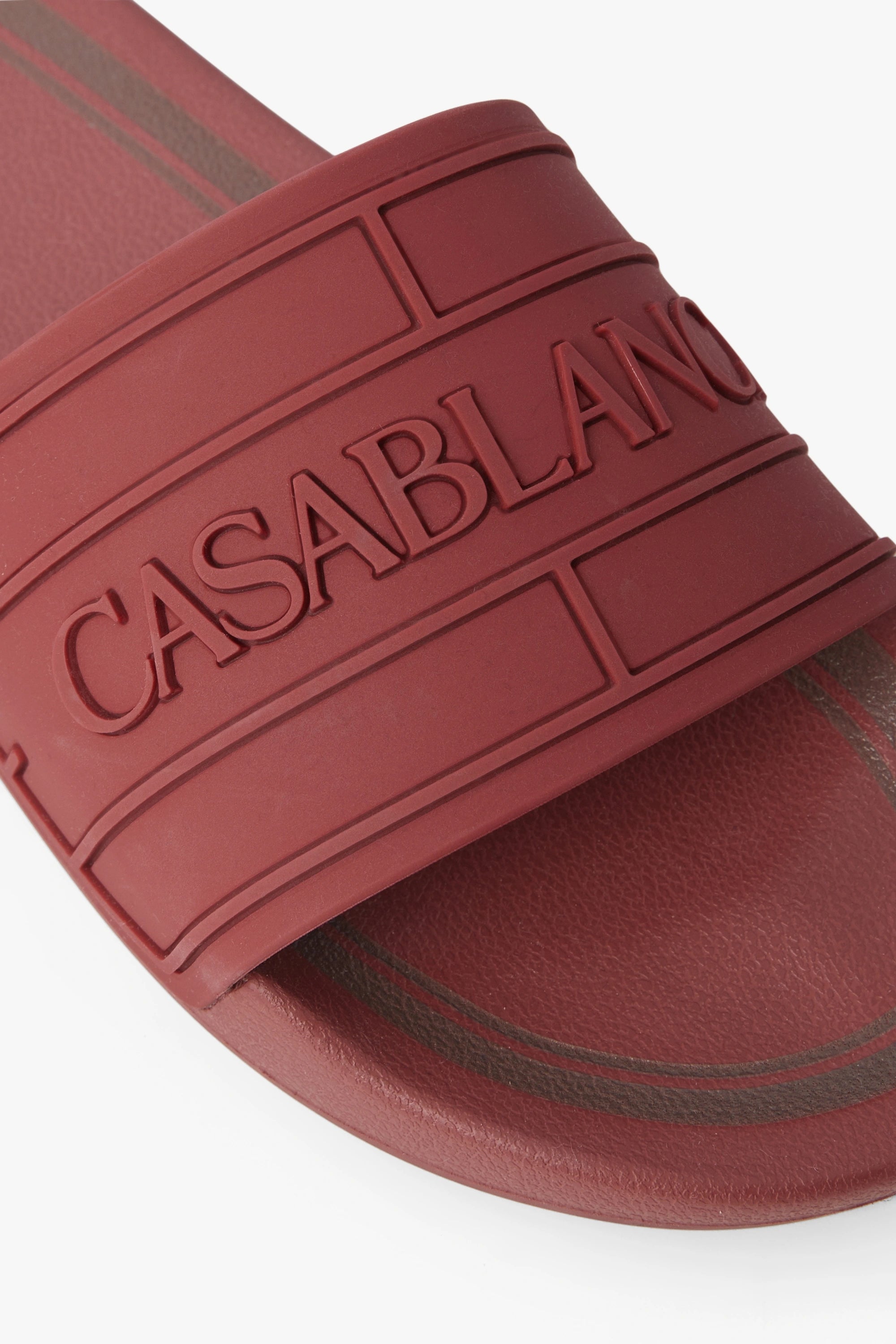 Men's Burgundy Logo Pool Slides