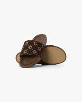 Men's Brown Monogram Pool Slides