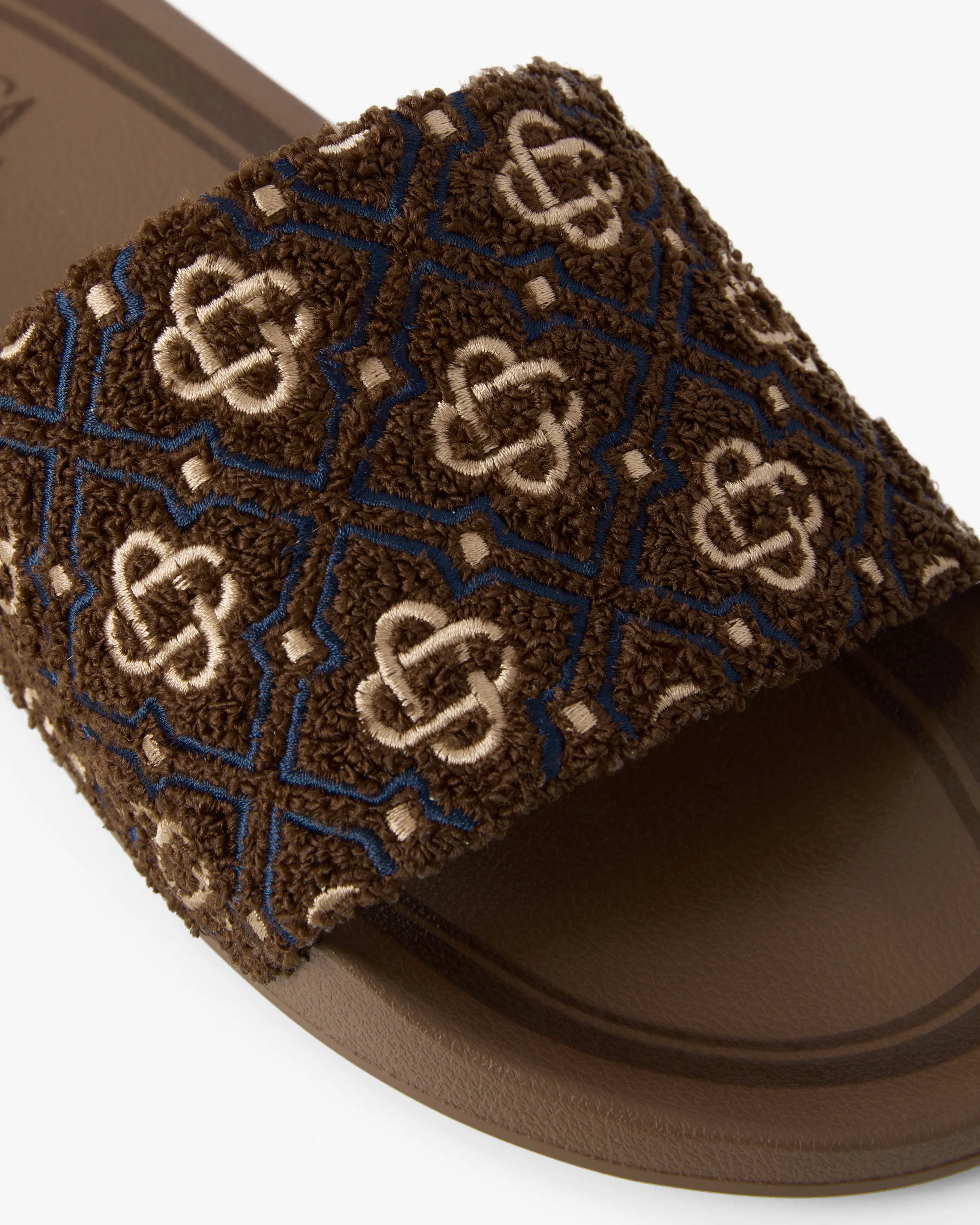 Men's Brown Monogram Pool Slides