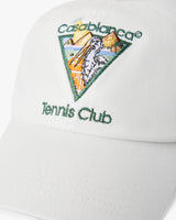 White Tennis Club Icon Pyramid Abduction Cap
