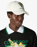 White Tennis Club Icon Pyramid Abduction Cap