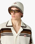 White & Brown Stripe Crochet Hat