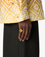 Gold & Green Wrapped Signet Ring