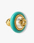 Gold & Turquoise Pearl Studs