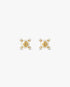 Gold & White Lotus Pearl Studs