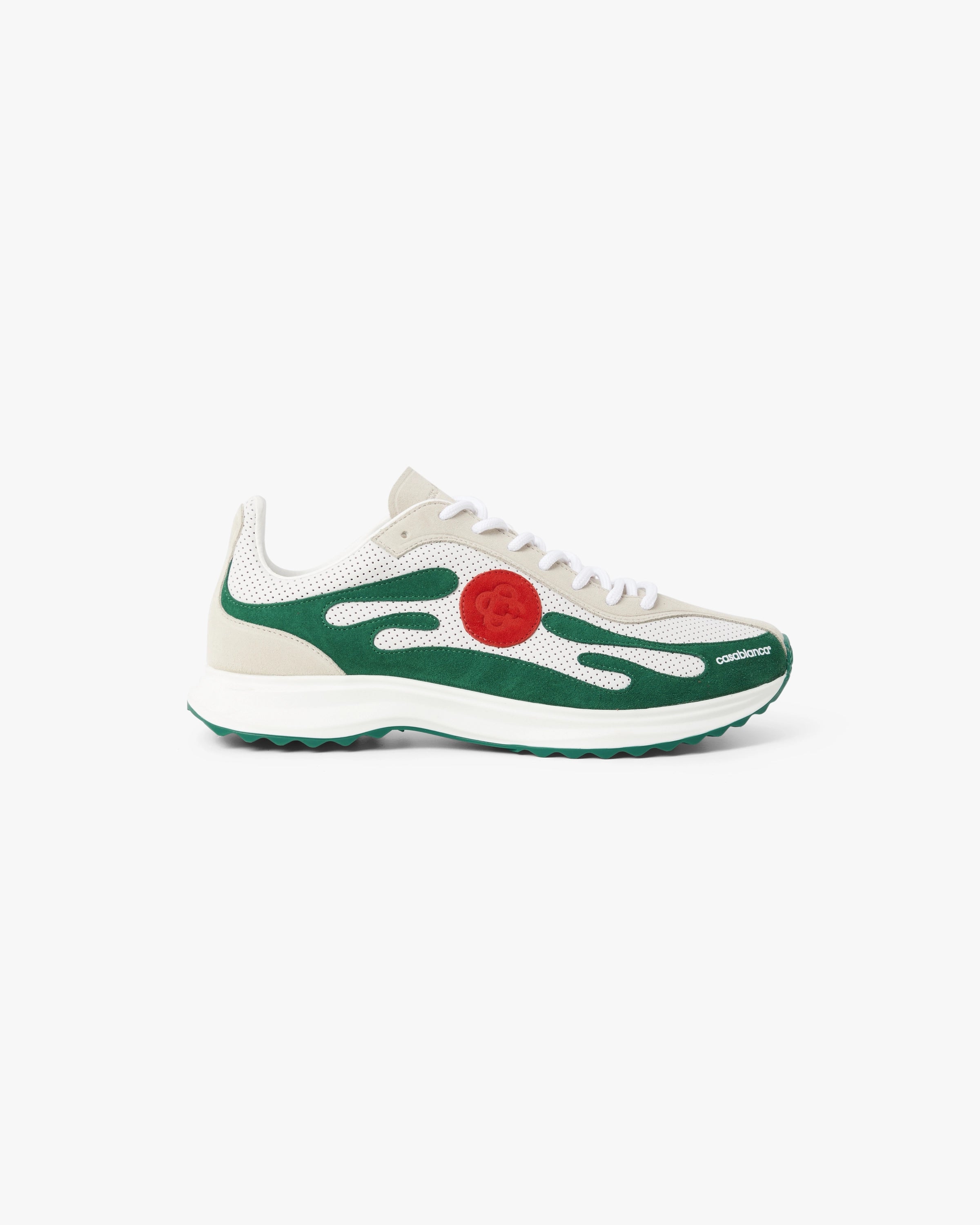 Women's White & Green Stade Sneaker