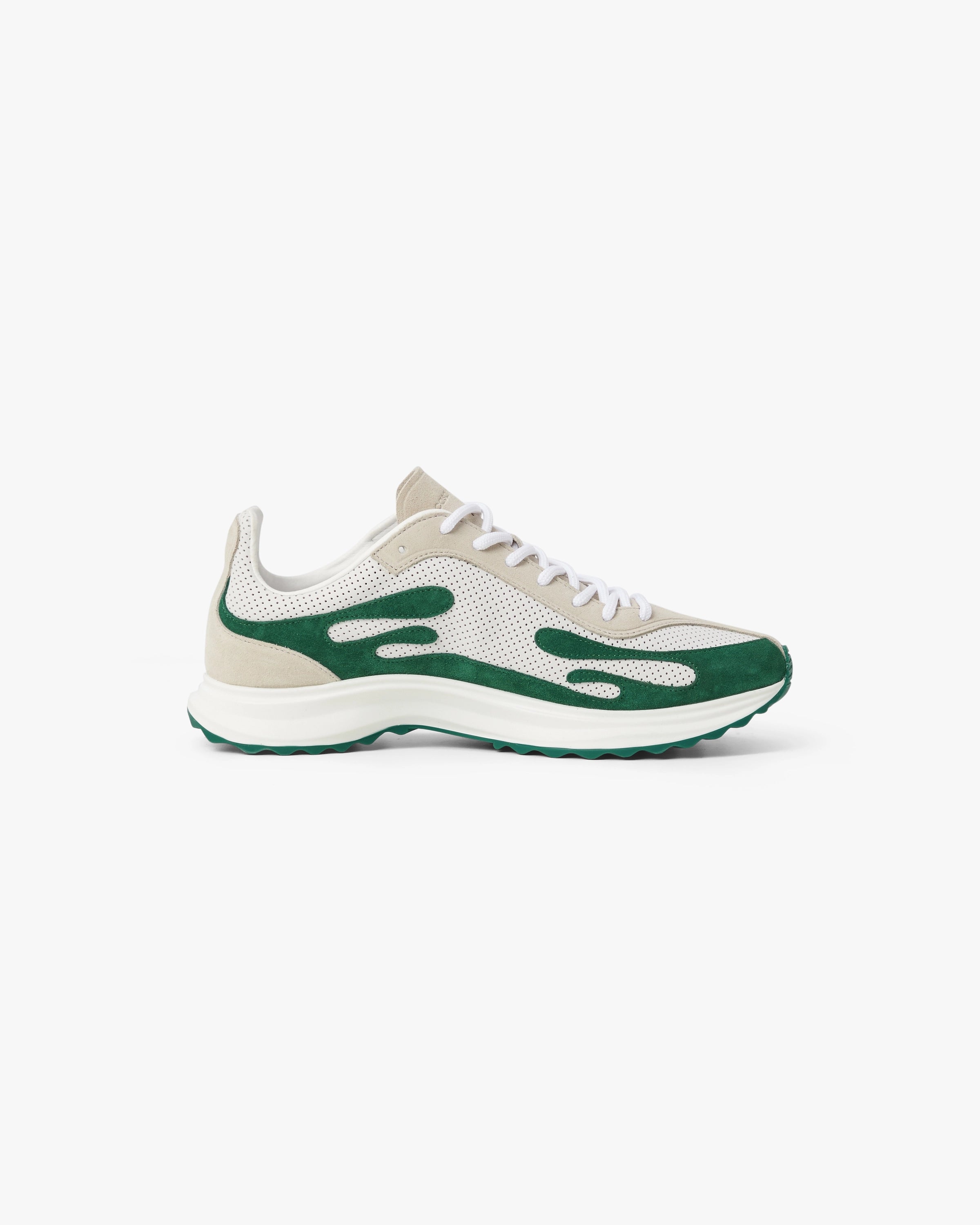 Women's White & Green Stade Sneaker