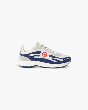 Women's White & Navy Stade Sneaker