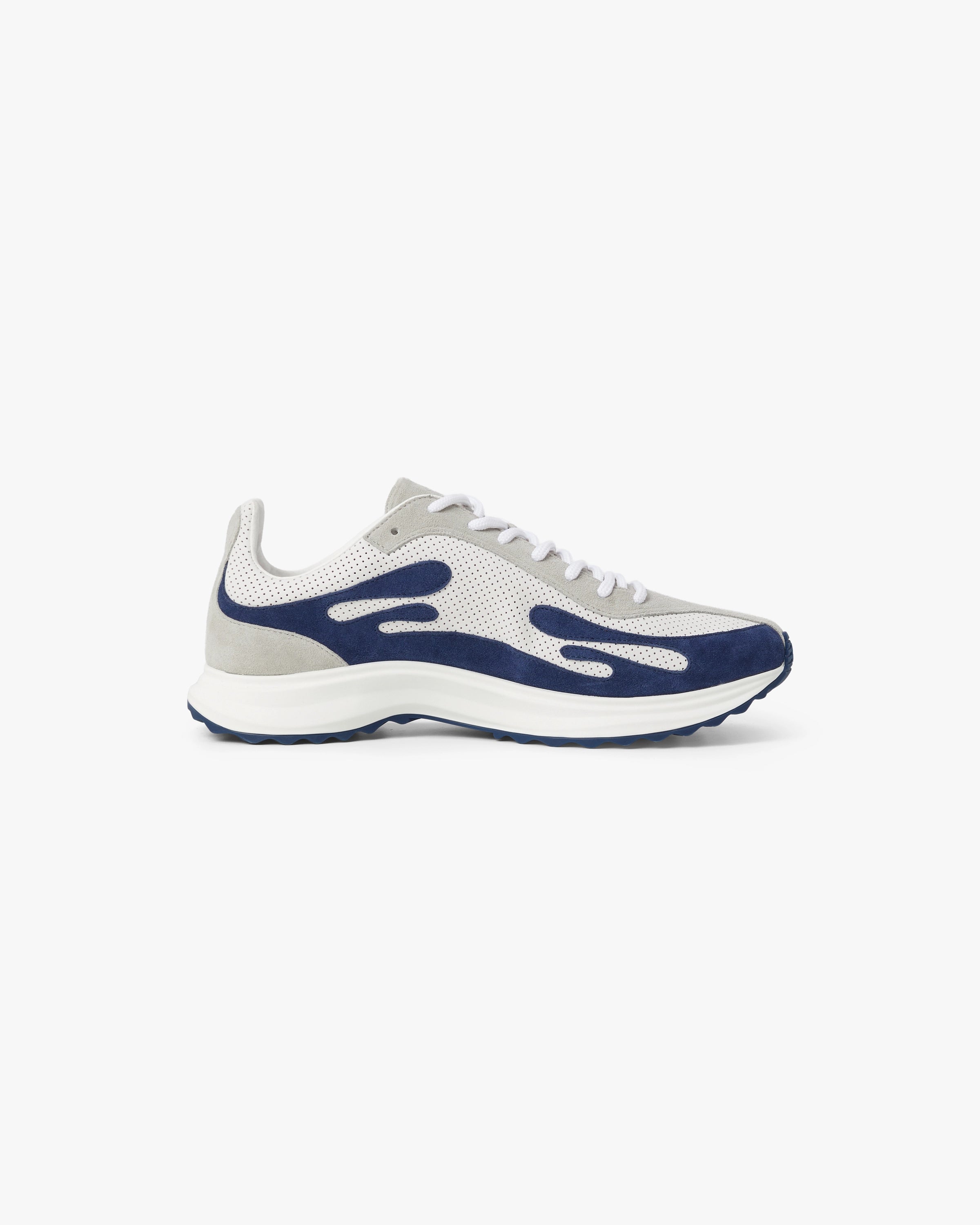 Men's White & Navy Stade Sneaker