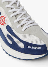Women's White & Navy Stade Sneaker