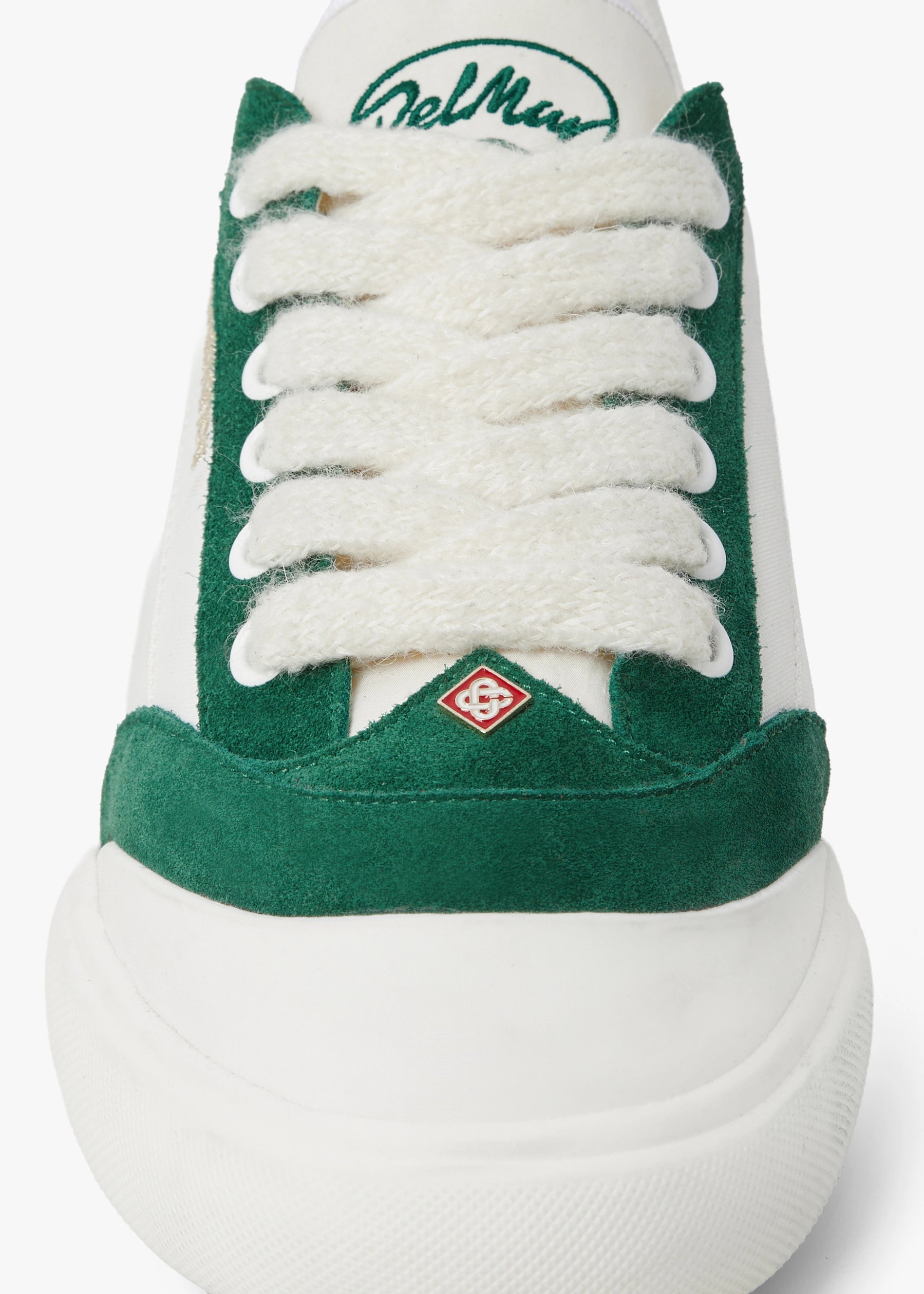 Women's White & Green Del Mar Sneaker