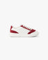 Men's White & Burgundy Del Mar Sneaker