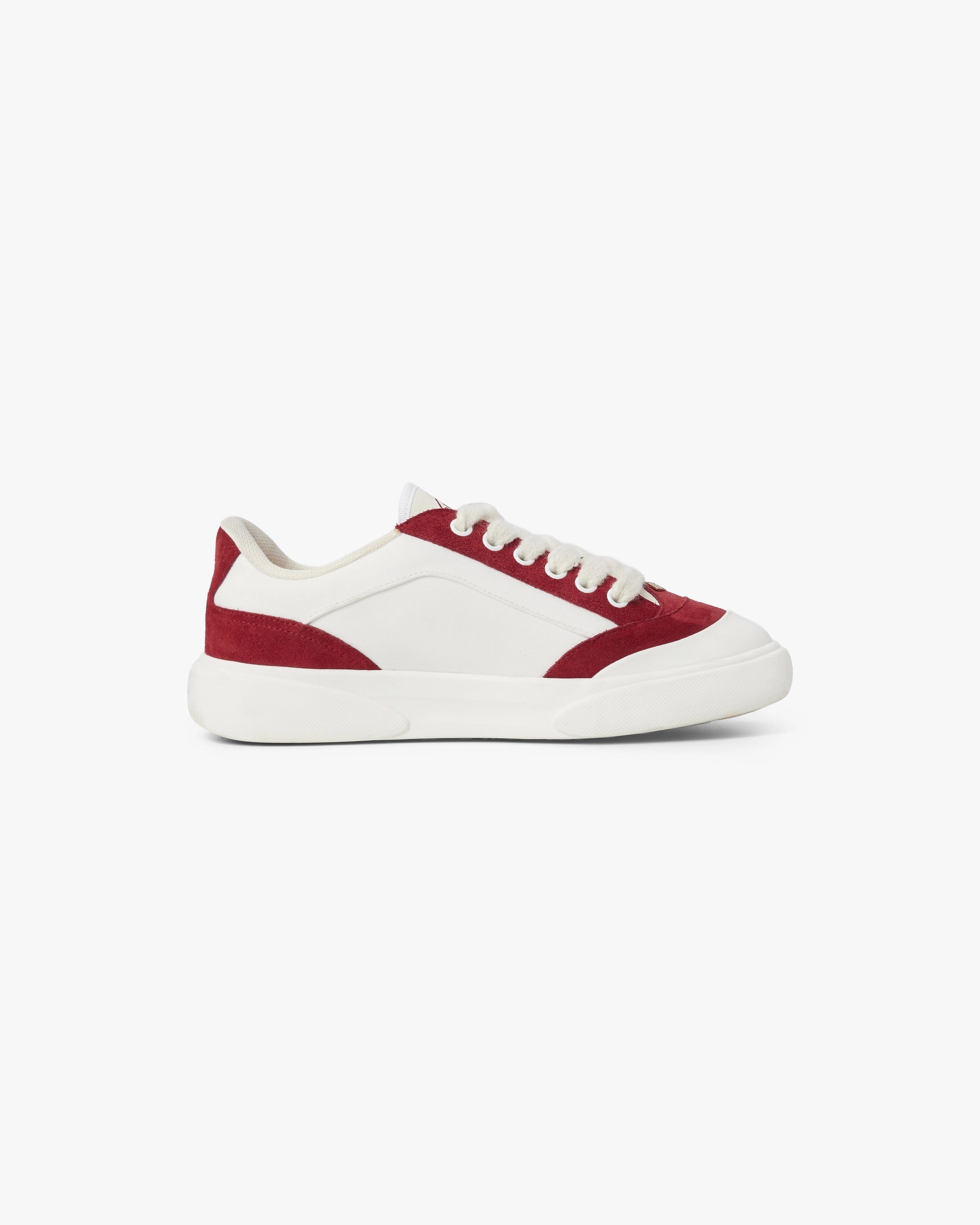 Men's White & Burgundy Del Mar Sneaker