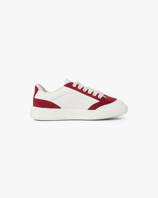Men's White & Burgundy Del Mar Sneaker