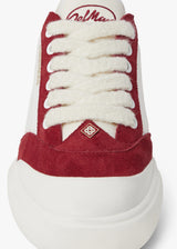 Men's White & Burgundy Del Mar Sneaker