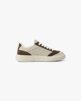 Men's Brown & Beige Monogram Del Mar Sneaker