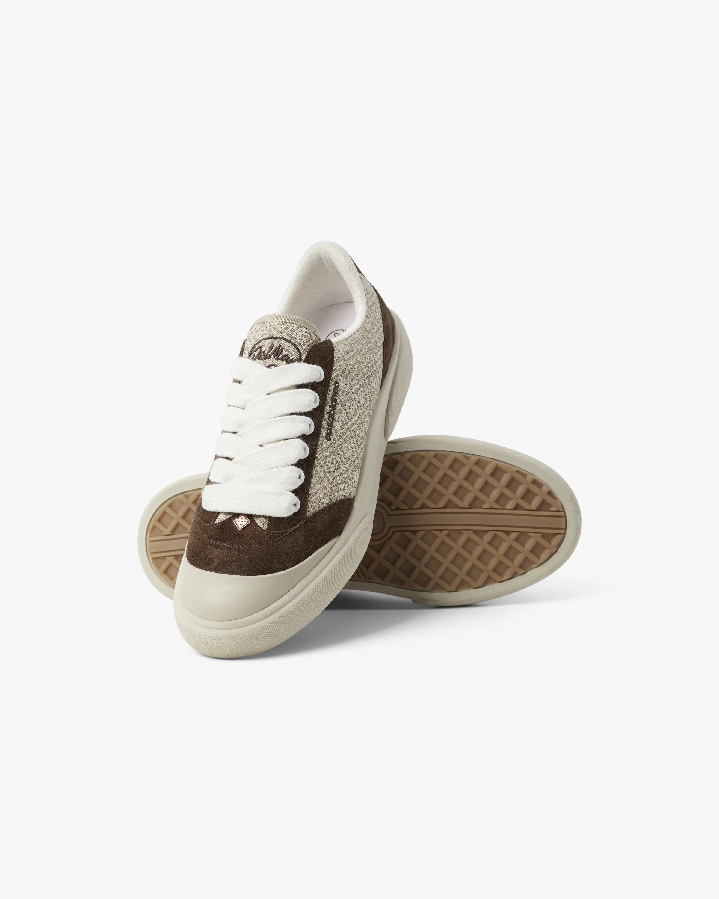 Men's Brown & Beige Monogram Del Mar Sneaker
