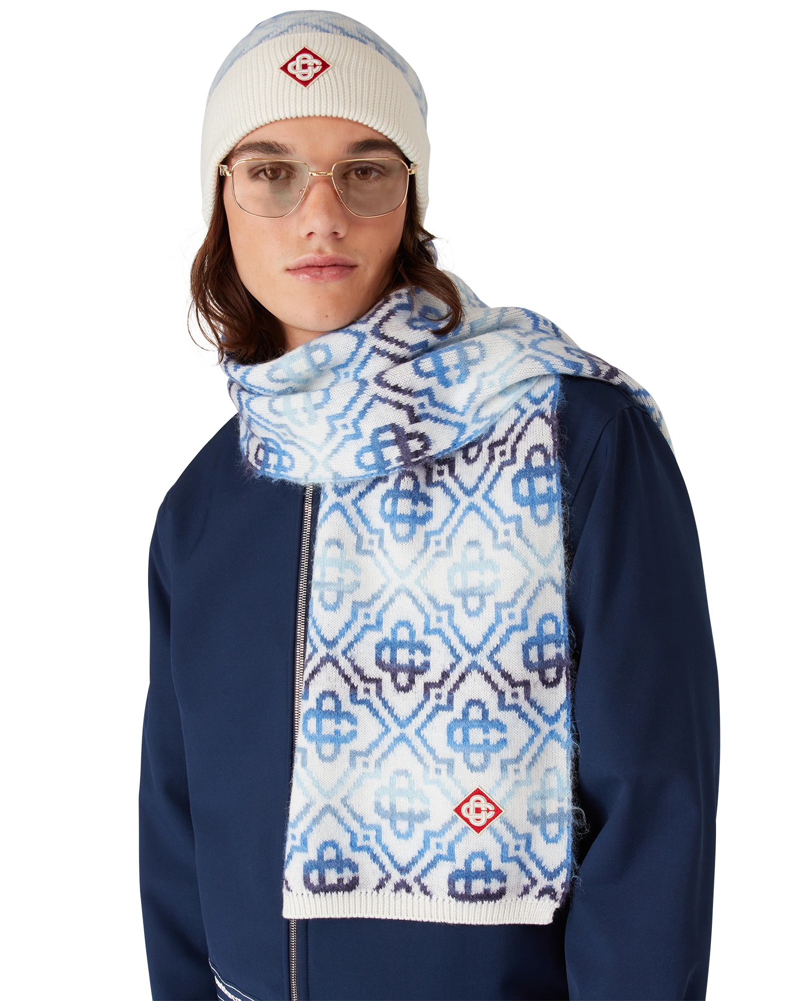 Space Dye Monogram Scarf