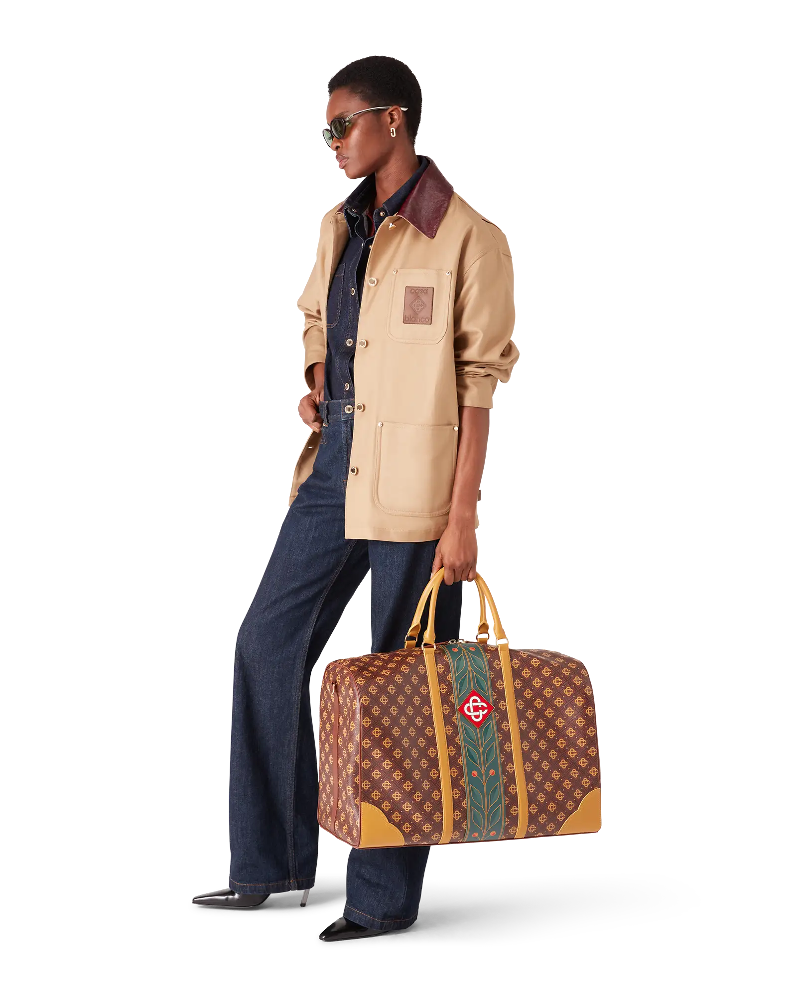 Brown Monogram Weekender