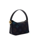 Blue Leather Logo Bag