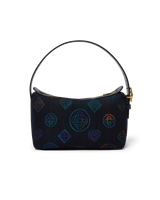 Blue Leather Logo Bag