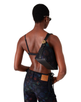 Blue Leather Logo Bag