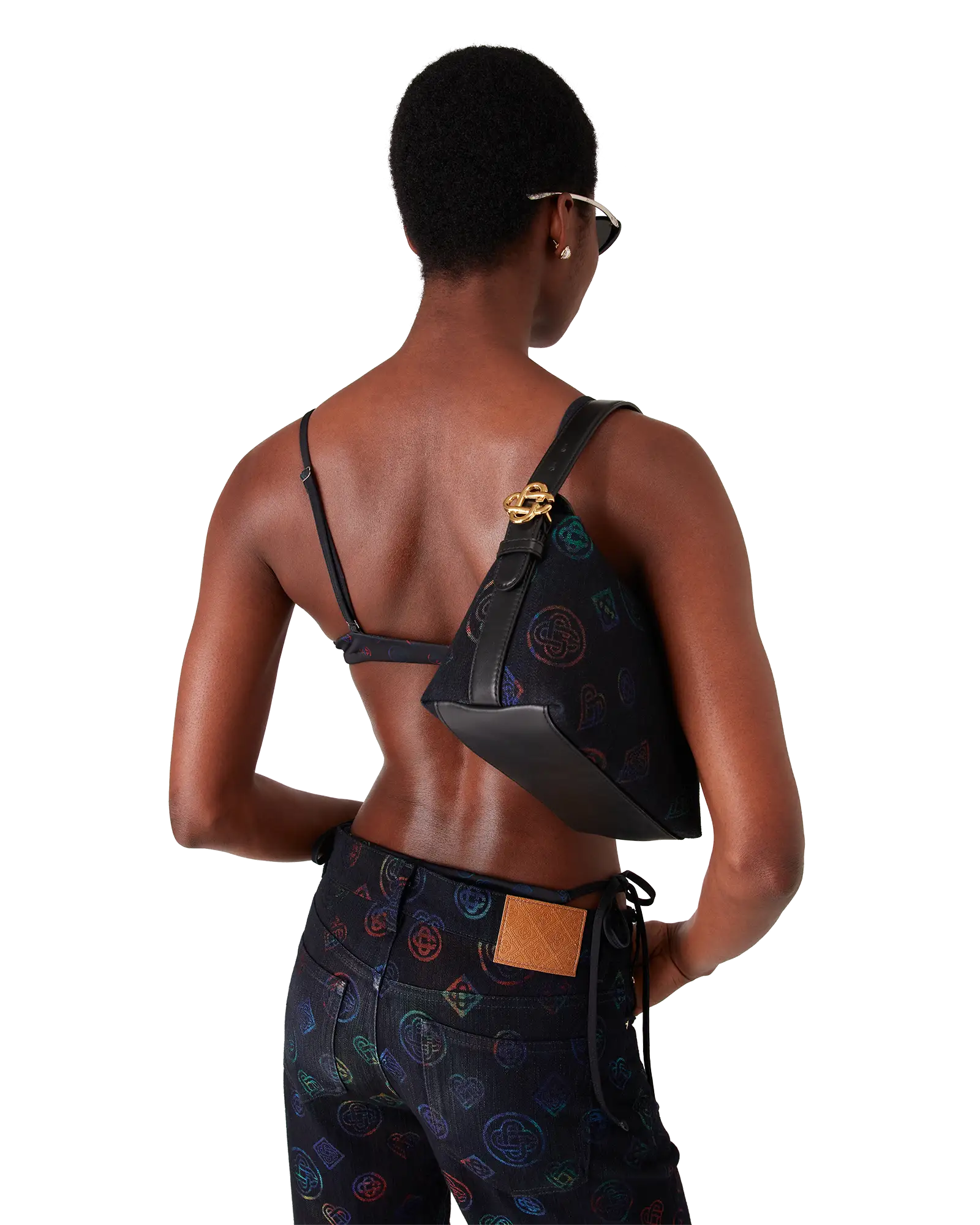 Blue Denim Heatmap Logo Bag