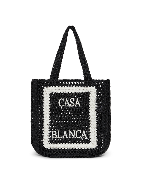 Black Raffia Tote – Casablanca