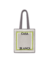 Grey Stripe Crochet Bag
