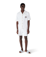 Men's White Monogram Pool Slides