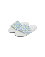 Women's White Monogram Pool Slides