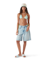 Women's White Monogram Pool Slides