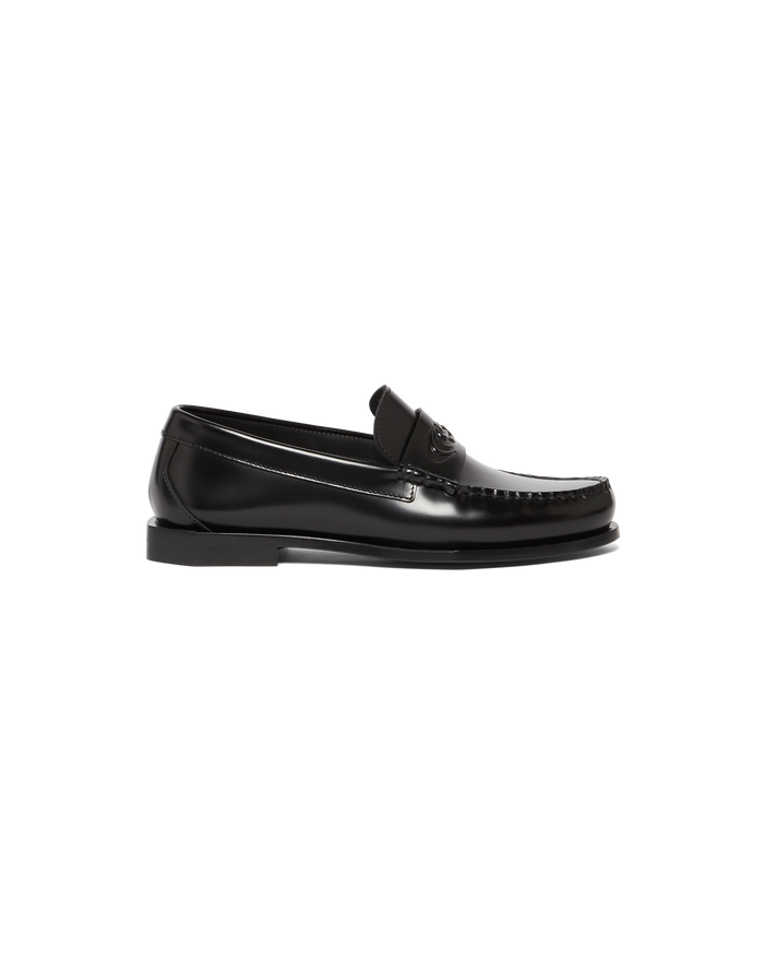 Men's Black Leather Loafers