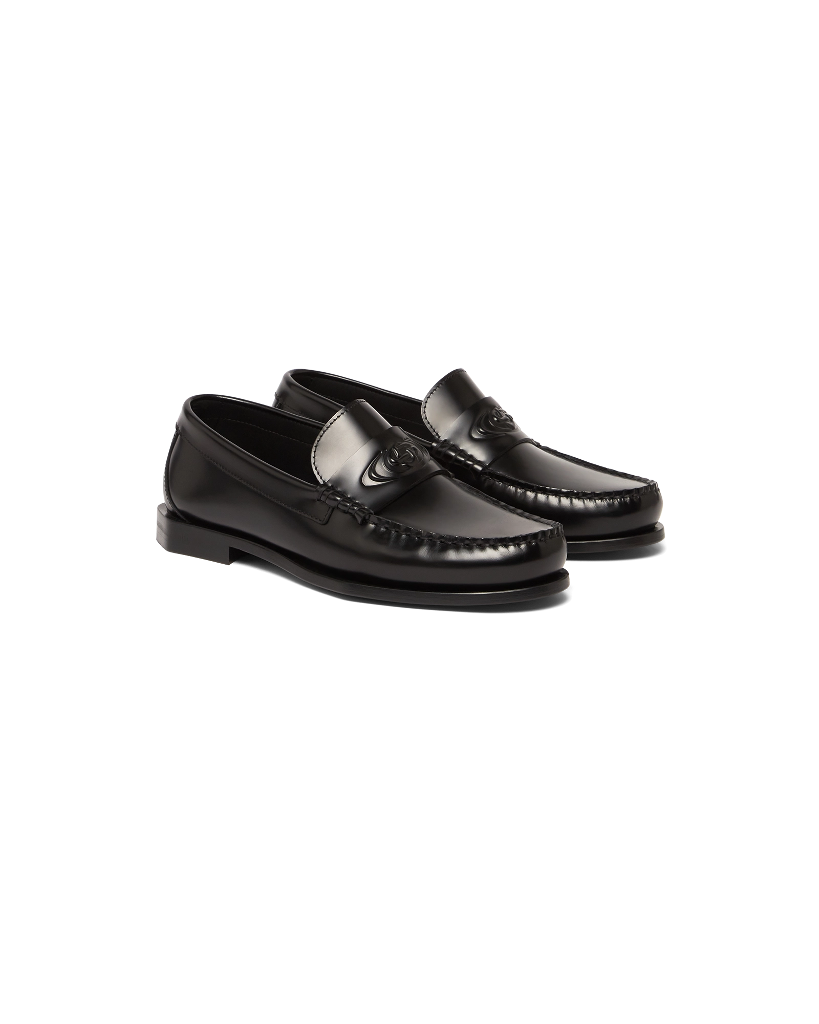Men's Black Leather Loafers