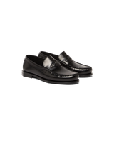 Men's Black Leather Loafers