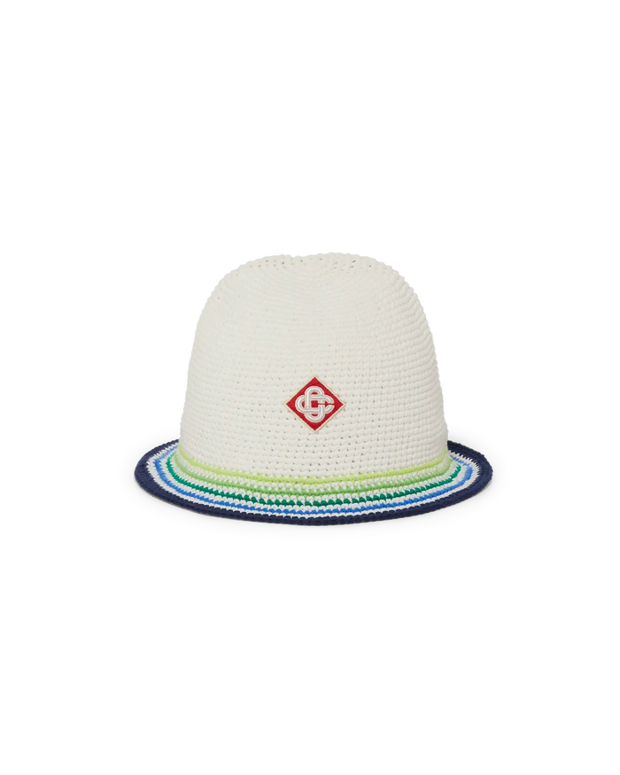 Stripe Crochet Hat – Casablanca Stripe Crochet Hat – Casablanca