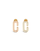 Enamel C Link Ear Studs