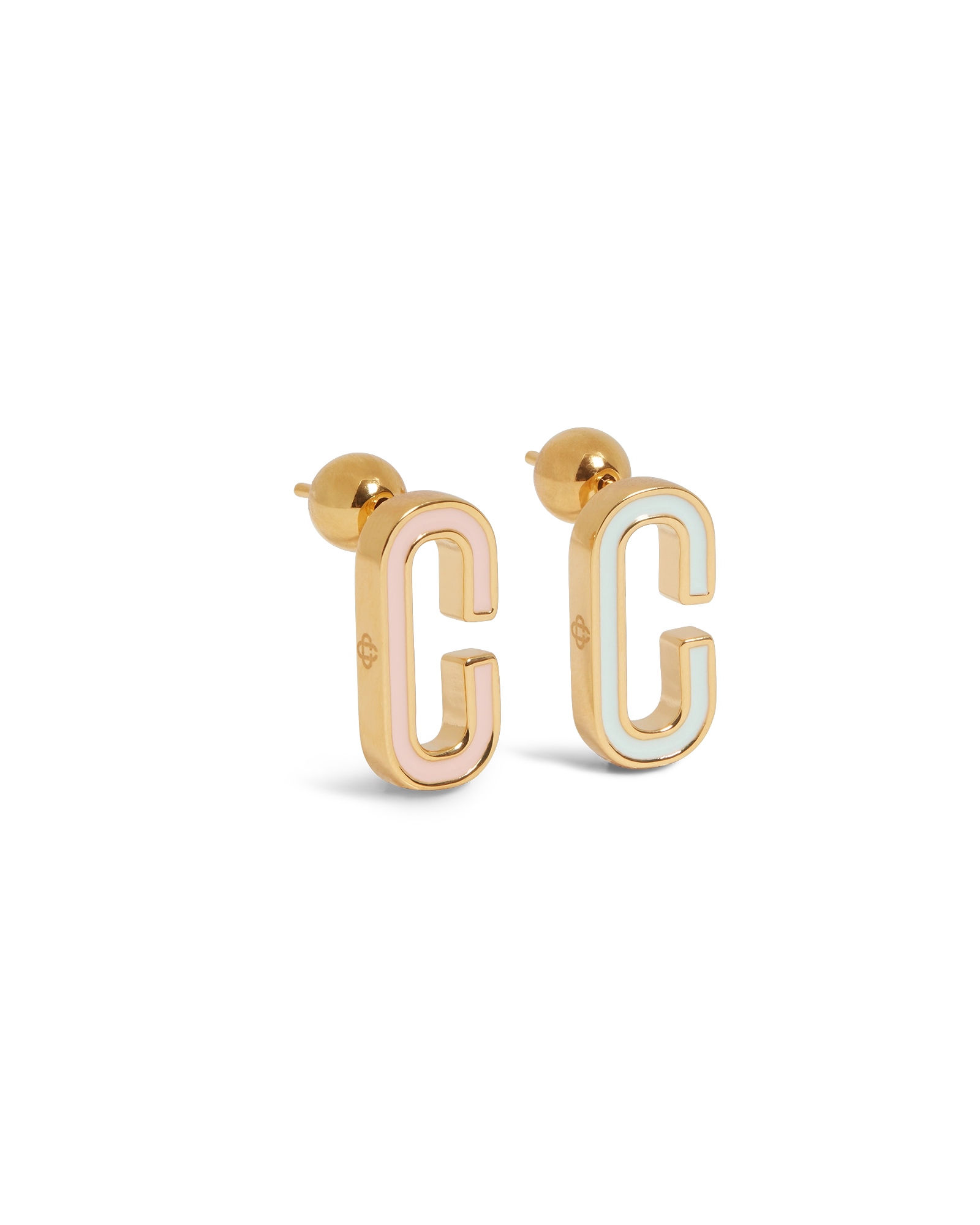 Enamel C Link Ear Studs
