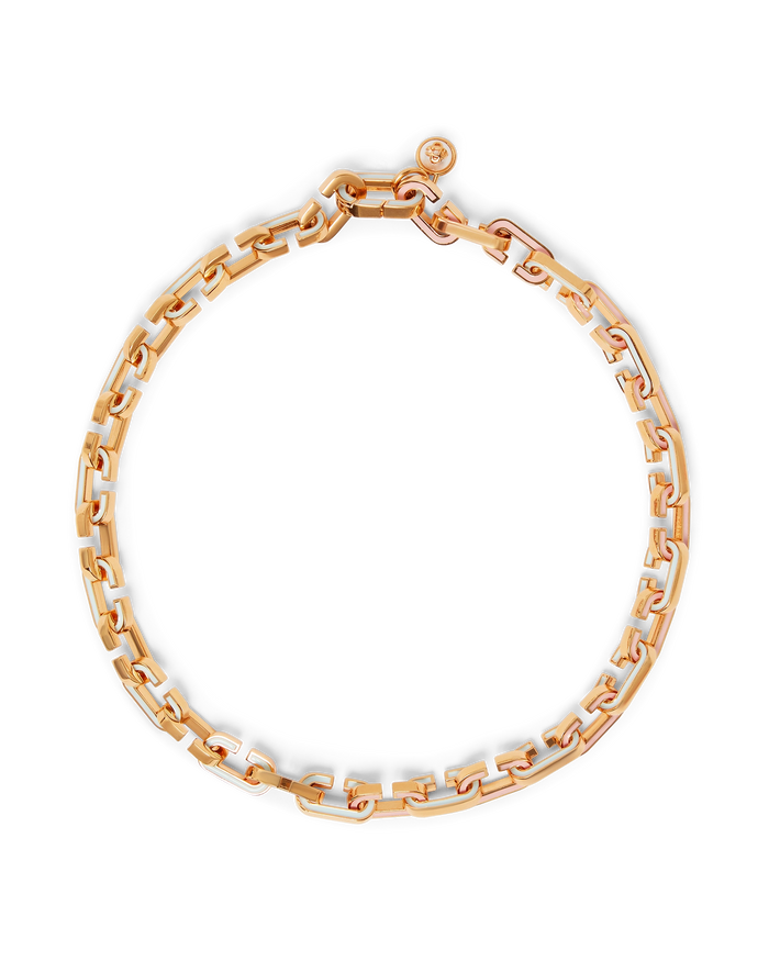 Enamel C Link Necklace