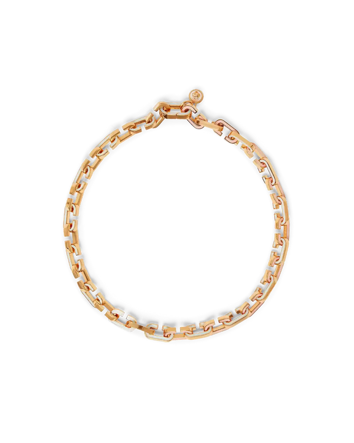 Enamel C Link Necklace